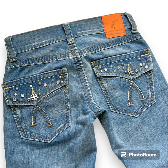 ASO Hannah Montana! Season 2 Rhinestones Studded Bootcut Jeans Size 25 - Picture 6 of 12